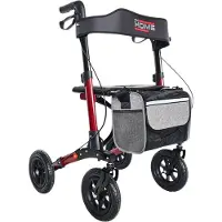 Abc HOME | Outdoor Rollator mit Luftreifen & Tasche | faltbar | verstellbare Höhe | Für mehr Mobilität im Alltag