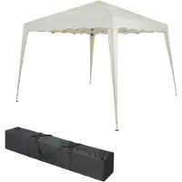 Talk-Point Faltpavillon 3x3m wasserdicht mit UV-Schutz & Tragetasche – Pop-Up Pavillon für Garten, Camping, Markt, Partyzelt, inkl. Zubehör - Creme