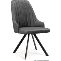 58 aufm Kessel Esszimmerstuhl (8er-Set) Deina 52x91x60 Schwarz/Grau