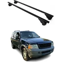 Omac Dachträger Grundtäger für Ford Explorer 2002-2005 75kg Metall Schwarz 2 tlg