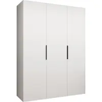 MEBLE KRYSPOL , Kleiderschrank, Schrank 150 cmx202x52, Weiß, Schwarz