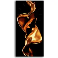 Coloray Wandkunst Leinwand Bild Uhr Geräuschlos Kunstdruck 30x60 Malerei Abstrakte Kunst - schwarze Hände