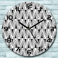 Coloray Wanduhr aus Glas Rund fi 30 Dreiecke Boho-Stil Quarz Deko Schlafzimmer Büro