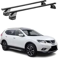 Omac Menabo Dachträger für Nissan X-Trail T32 2014-2017 Pre-FL 75kg Stahl Schwarz 2x