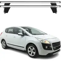 Menabo Dachträger Grundtäger für Peugeot 3008 2009-2016 75kg Alu Silber 2 tlg