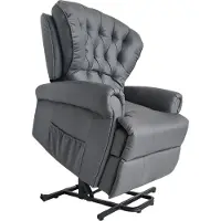 Abc HOME | Sessel | grau | Polyurethan | Fernbedienung | elektrisch | Massage | Aufstehfunktion | Liegefunktion
