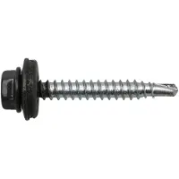 Swg Bohrschraube Sechskantkopf mit Dichtscheibe grau 4,8 x 35 -100 Stück