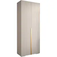 MEBLE KRYSPOL Kryspol - Kleiderschrank Weiß, 2 Tür, 1 Modul 100x236,7x47cm, Manhattan Ryfel 9