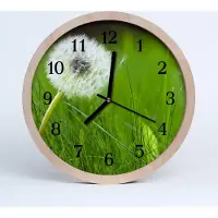 Tulup Holzuhr 30fi cm wanduhr - Löwenzahn-Blumen