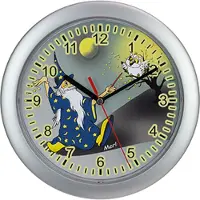 Eurotime Kinderwanduhr – Zauberer-Motiv – ABS-Gehäuse – Plastikglas – Geräuschlos – Ø 25 cm