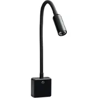 SEBSON LED Steckdosenlampe dimmbar schwarz, Steckerlampe 4W flexibel Leselampe Leuchte