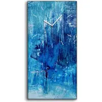 Coloray Wanduhr Uhr Wandbild Leinwand Geräuschlos 30x60 Malerei abstrakte rustikale - weiße Hände