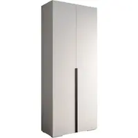 MEBLE KRYSPOL Inova 1 Schrank - 236,7x100x47cm - Weiß Weiß Schwarz