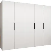 MEBLE KRYSPOL , Kleiderschrank, Schrank 250 cmx202x52, Weiß, Schwarz