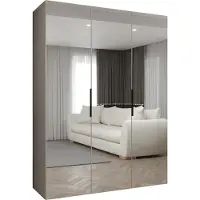 MEBLE KRYSPOL , Kleiderschrank, Schrank 150 cmx202x52, Kaschmir, Schwarz