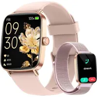 Fitpolo Fur Herren Damen-Smartwatch mit Telefonfunktion über 110 Sportmodi & IP68-Schrittzähleruhr Herzfrequenzmesser, SpO2-Stress-Schlaf-Monitor