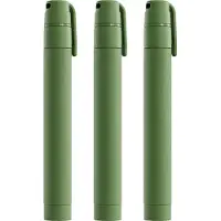 Lixada Wasserfilter-Strohhalm für den Außenbereich, Wasserfilter-Werkzeug, Wasserreiniger-Strohhalm, geeignet für Outdoor-Camping-Notfälle, grün, 3er-Pack