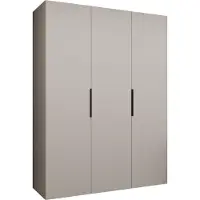 MEBLE KRYSPOL , Kleiderschrank, Schrank 150 cmx202x52, Kaschmir, Schwarz