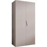 MEBLE KRYSPOL Schrank 100x202x52 cm mit Kleiderstange, 2xTür, SANDI, Kaschmir, Griff Kaschmir