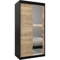 MEBLE KRYSPOL Kleiderschrank, Schiebetürenschrank Schlafzimmer, Schrank mit Spiegel TOKYO 2 100 cm