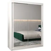 MEBLE KRYSPOL Kleiderschrank, Schiebetürenschrank Schlafzimmer, Schrank mit Spiegel TOKYO 3 150 cm