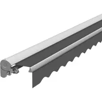 Eclipse "Standard" manuell Halbkassettenmarkise 3,5x3 m Tuch: Grau