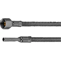 WAK INNOVATION Flexibler Verbindungsschlauch - 400 mm Länge - 3/8 Zoll IG, Ø 10 mm - AKTION 2 Stück Hochwertige Edelstahl-Umflechtung/Anschlussschlauch für Wasserhahn /.