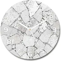 Tulup Wanduhr aus Glas 30fi Glasbild Glasuhr Gehärtetes Glas - weisse-zeiger - A stone wall