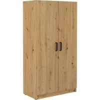 Masseno Drehtürenschrank MALTESA 80 cm Kleiderschrank Schlafzimmer Schrank 2-türig Eiche Artisan