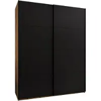 MEBLE KRYSPOL LUX 1 Kleiderschrank - 245,5x200x64cm - Artisan, Schwarz, Schwarz