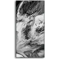 Coloray Küchenuhr Bürouhr Leinwand Uhr 30x60 Foto Kreative abstrakte Hand bemalt - schwarze Hände