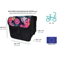 Aves-24 Kinder Fahrradtasche Doppeltasche – Satteltasche für 14-20 Zoll Kinderfahrrad – Gepäckträgertasche, wasserabweisend & leicht 8. Mini - Blumen