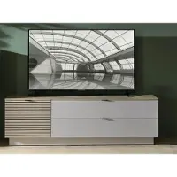 Freiraum Wohnwand >Ina< (2-teilig) in Riva Eiche Nachbildung/Cashmere - 200x62x44 (BxHxT)