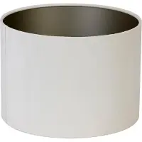 Dirk Davids Leuchten GmbH Lampenschirm Zylinder in Velours Creme weiß für Tischleuchte Tischlampe 25-25-18