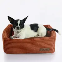 DOTTY Hundesofa CUBE Hundebett Hundekissen Tierbett Katzenbett Hundekorb Schlafplatz Größe M (50 x 50 cm)