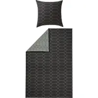 Redbest Wendebettwäsche anthrazit 1x 155x200 cm + 1x 80x80 cm