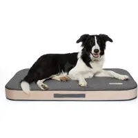 DOTTY Orthopädische Hundematratze, Memory foam VISCO Orthopädisches Hundebett Farbe Graphite Größe L (100 cm x 75 cm)