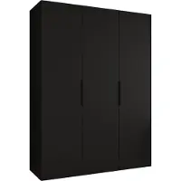 MEBLE KRYSPOL , Kleiderschrank, Schrank 150 cmx202x52, Schwarz, Schwarz