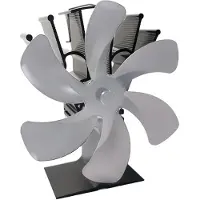 Dopwii kaminventilator, 6-blatt ofenventilator, stromlos, wärmebetrieben, leise, holzofen ventilator, für kaminrohr & brennofen, effiziente wärmezirkulation