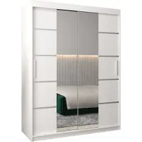 MEBLE KRYSPOL Kleiderschrank, Schiebetürenschrank Schlafzimmer, Schrank mit Spiegel VERONA 4 150 cm
