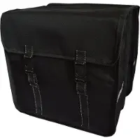 Aves-24 FAHRRADTASCHE ab 26 Zoll Satteltasche Gepäckträgetasche Doppelt 17. Duo - Schwarz