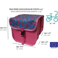 Aves-24 Kinder Fahrradtasche Doppeltasche – Satteltasche für 14-20 Zoll Kinderfahrrad – Gepäckträgertasche, wasserabweisend & leicht 47. Mini - Flamingo