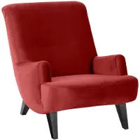 58 aufm Kessel Sessel Kajsa 71x80x101 Bezug Samtvelours Buche schwarz/ziegel