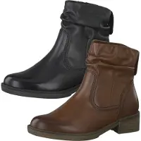 Tamaris Damen Stiefeletten Boots Blockabsatz 1-26434-25, Größe:38 EU, Farbe:Braun