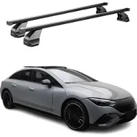 Omac Menabo Dachträger Grundtäger für Mercedes EQE V295 2022-2025 75kg Stahl Schwarz