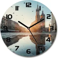 Tulup Wanduhr aus Glas 30fi Glasbild Glasuhr Gehärtetes Glas - schwarze-zeiger - Cracow, Poland