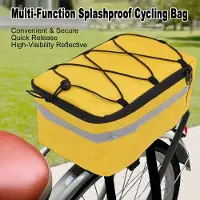 Kkmoon Bike Trunk Bag, spritzwassergeschützt Oxford Fabric Commuter Bag mit reflektierenden Streifen, Fahrrad hinten Rack Tasche für Pendler städtischen Radfahren gelb Bike Bag -