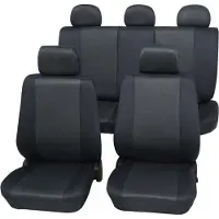 Petex Auto Sitzbezüge Universal Komplett Set 11-teilig - Sydney graphit, Eco Class mit SAB 1 Vario | Autositzbezüge / Schonbezüge von
