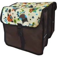 Aves-24 FAHRRADTASCHE Fahrrad 20-26'' Kinder Satteltasche Doppel 38 . Braun Eulen