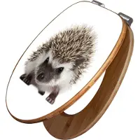 Banjado Design WC Sitz Bambus Absenkautomatik -Igel - Toilettendeckel mit Absenkautomatik Holz/hochwertiger Bambus Klodeckel/WC-Sitz für alle gängigen Toiletten [TDB2 10202]